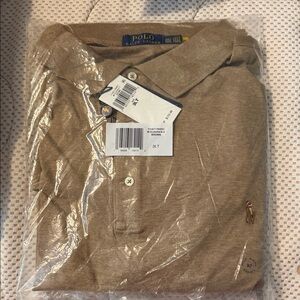 Polo by Ralph Lauren Men's Tan Polo Shirt 3XLT new in wrapper with tags.